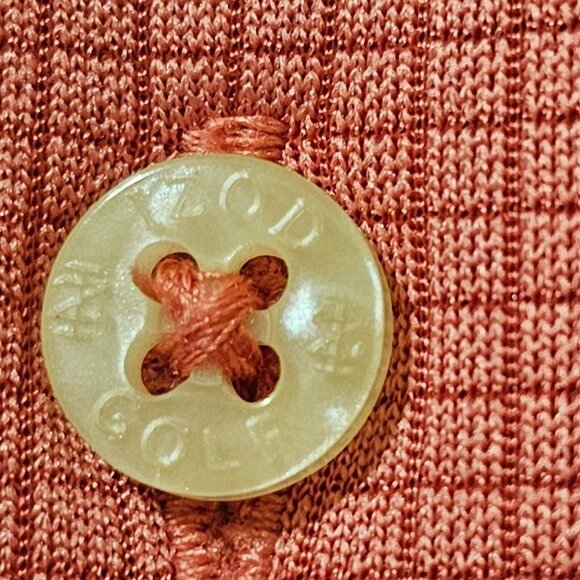 Izod Gold Polo Shirt Mens Size XXL Pink Logo Collared Short Sleeve Pullover - Picture 13 of 16